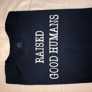 Brand New Tee Unisex Sz L 100% Navy Cotton SS